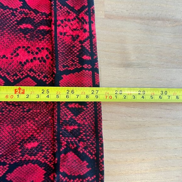 Michael Michael Kors Plus Size 3X Snakeskin-Print Crossover Border Top - Crimson - Picture 11 of 11